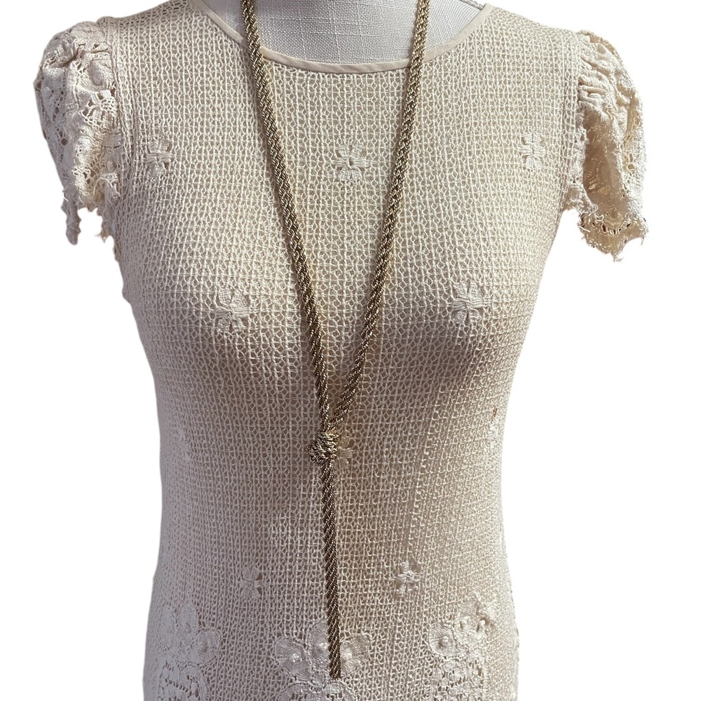 Charter Club Long Knotted Tassel Gold-Tone Statement Necklace